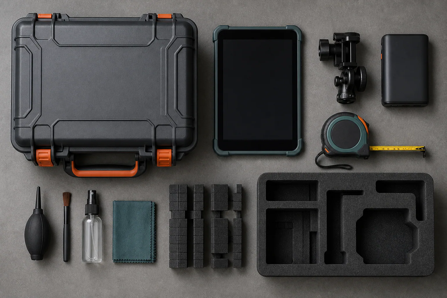 AI-generated top-down component layout for Nutri-Scan Field Kit
