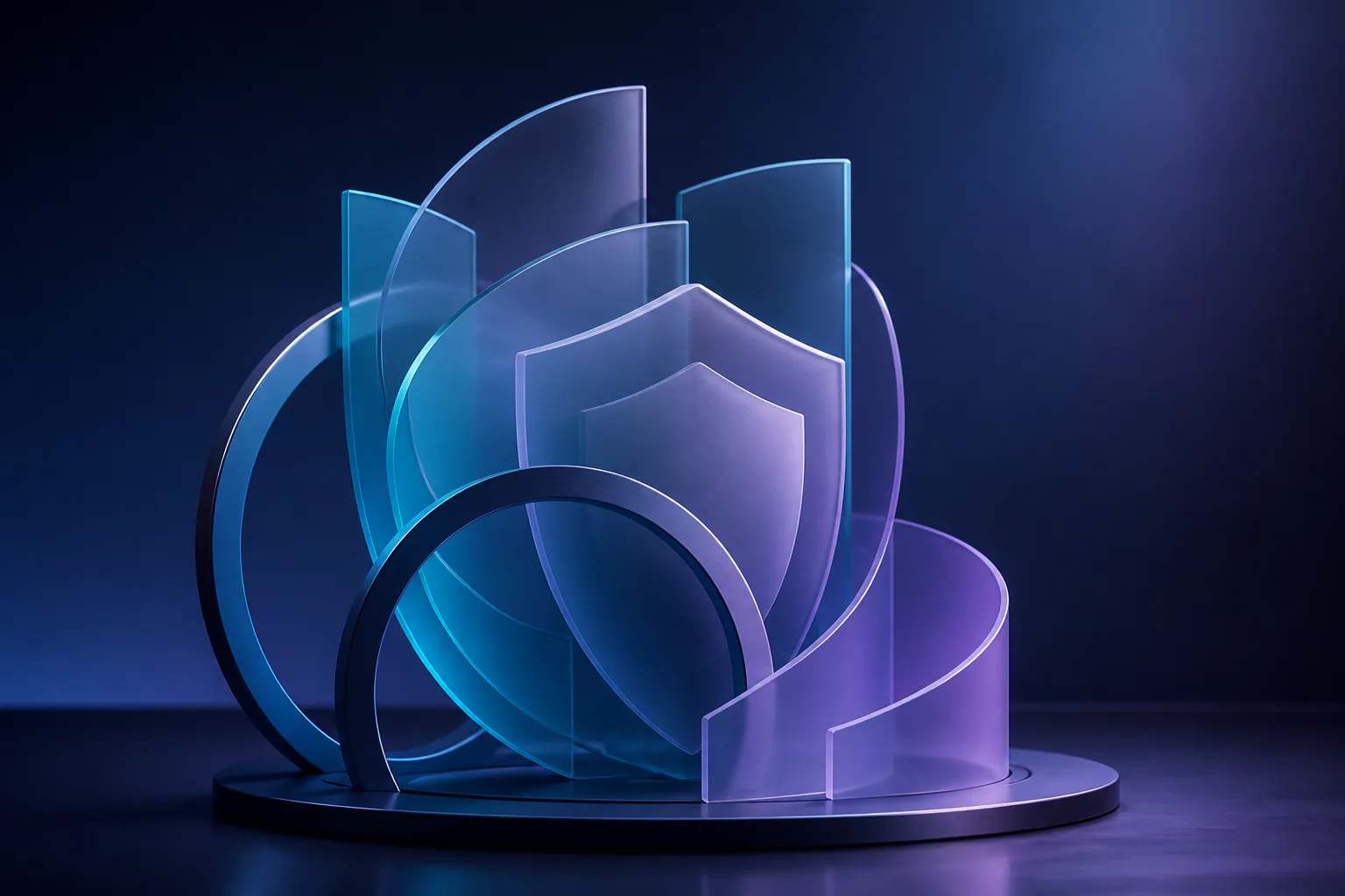 AI-generated abstract layered geometric study with no people or user data